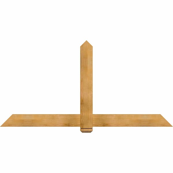Ekena Millwork Eugene Rough Sawn Timber Gable Bracket, Western Red Cedar, 84"W x 42"H x 2"D x 6"F, 12/12 Pitch GBW084X42X0206EUG00RWR - main